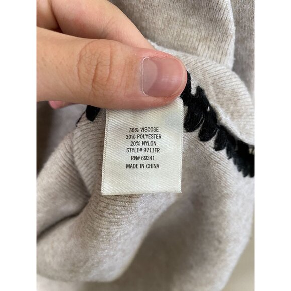 Alya Womens Tan Crewneck Sweater Medium viscose long sleeve pullover lightweight - Picture 4 of 7